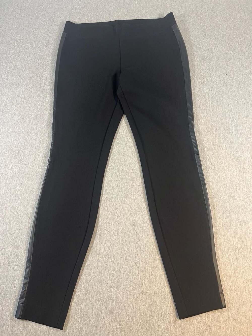 White House Black Market Faux Leather Side Panel Leggings Black Women’s S